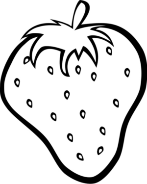 Disegno di fragola da stampare e colorare 3