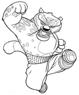 Disegno di Kung Fu Panda da stampare e colorare 4