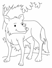 Disegno di lupo da stampare e colorare 65