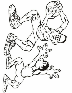 Disegno di basket da stampare e colorare 25