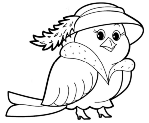 Disegno di passero da stampare e colorare 116