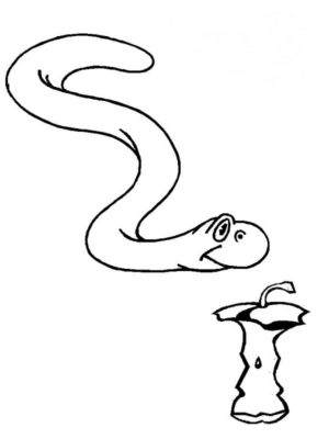 Disegno di lombrico da stampare e colorare 24