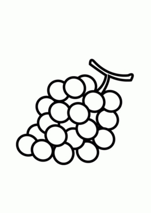 Disegno di uva da stampare e colorare 6