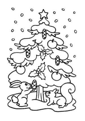 Disegno di albero di Natale da stampare e colorare 168
