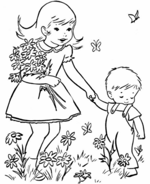 Disegno di primavera da stampare e colorare 7