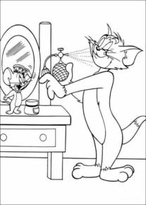Disegno di Tom e Jerry da stampare e colorare 80