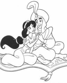 Disegno di Aladdin da stampare e colorare 121