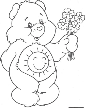 Disegno di Orsetti del cuore da stampare e colorare 20