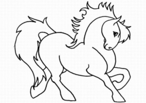 Disegno di cavallo da stampare e colorare 59