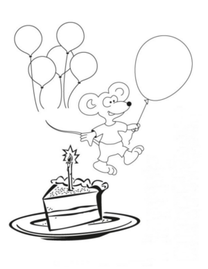 Disegno di compleanno da stampare e colorare 101