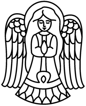Disegno di angelo da stampare e colorare 33
