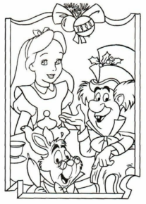 Disegno di Alice nel paese delle meraviglie da stampare e colorare 111