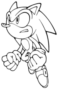 Disegno di Sonic da stampare e colorare 10