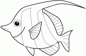 Disegno di pesce da stampare e colorare 3