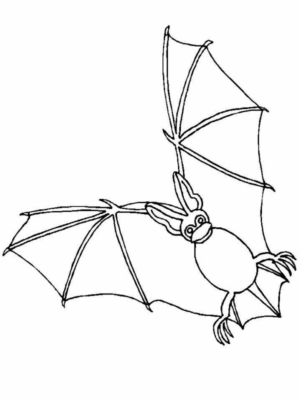 Disegno di pipistrello da stampare e colorare 19
