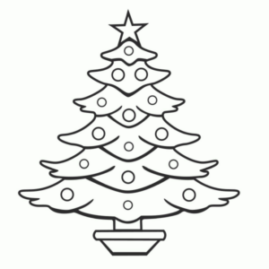 Disegno di albero di Natale da stampare e colorare 242
