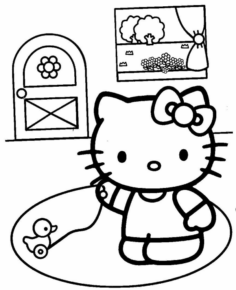 Disegno di Hello Kitty da stampare e colorare 211