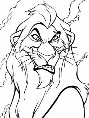 Disegno di Re Leone da stampare e colorare 236