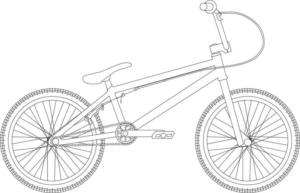 Disegno di bicicletta da stampare e colorare 29