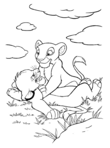 Disegno di Re Leone da stampare e colorare 1