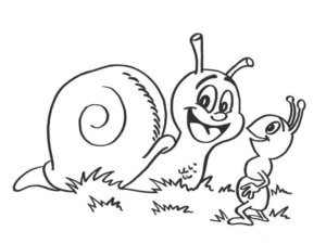 Disegno di lumaca da stampare e colorare 5