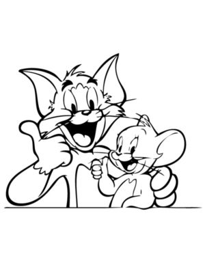 Disegno di Tom e Jerry da stampare e colorare 14