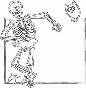 Disegno di teschio e scheletro da stampare e colorare 93 Disegno di teschio e scheletro da stampare e colorare 93