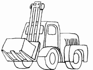 Disegno di mezzo da lavoro da stampare e colorare 23