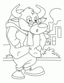Disegno di toro da stampare e colorare 35