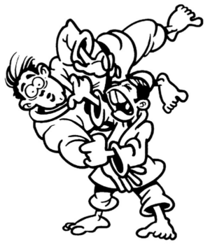 Disegno di judo da stampare e colorare 1