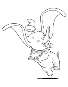 Disegno di Dumbo da stampare e colorare 5