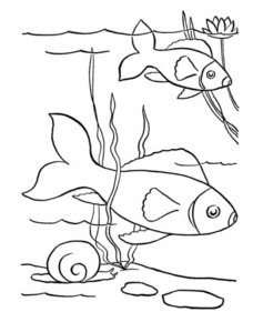 Disegno di pesce da stampare e colorare 29