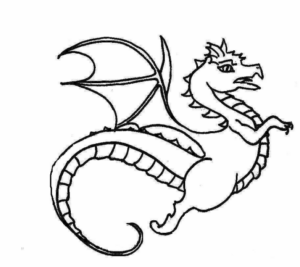 Disegno di dragone da stampare e colorare 31
