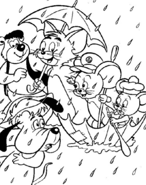Disegno di Tom e Jerry da stampare e colorare 3