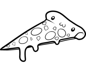 Disegno di pizza da stampare e colorare 12