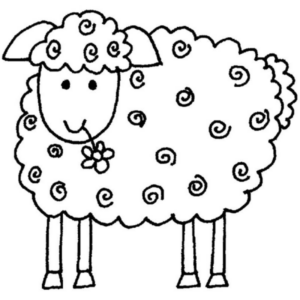 Disegno di pecora da stampare e colorare 21