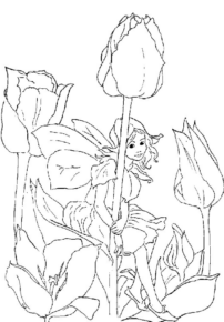 Disegno di fata da stampare e colorare 11