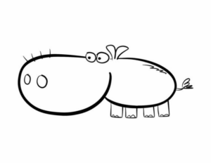 Disegno di ippopotamo da stampare e colorare 49