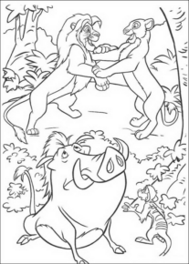 Disegno di Re Leone da stampare e colorare 128