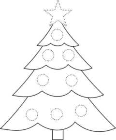 Disegno di albero di Natale da stampare e colorare 146