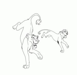 Disegno di Re Leone da stampare e colorare 233