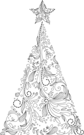 Disegno di albero di Natale da stampare e colorare 140