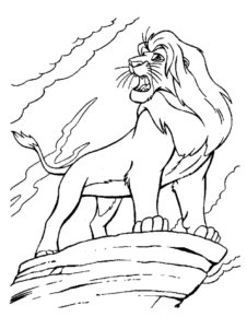 Disegno di Re Leone da stampare e colorare 214