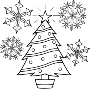 Disegno di albero di Natale da stampare e colorare 14