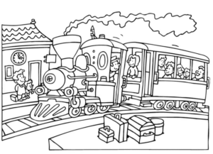 Disegno di treno da stampare e colorare 44