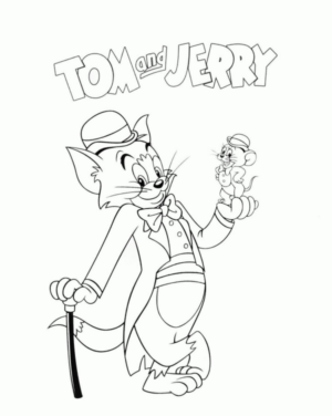Disegno di Tom e Jerry da stampare e colorare 56