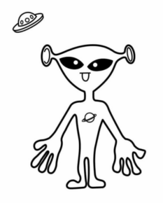 Disegno di alieno da stampare e colorare 11