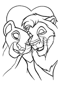Disegno di Re Leone da stampare e colorare 12