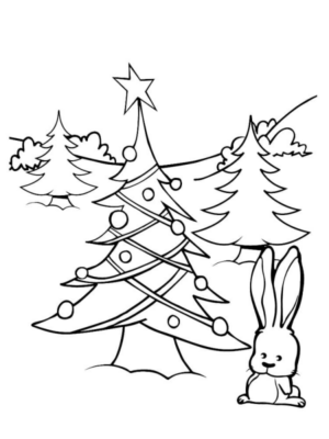 Disegno di albero di Natale da stampare e colorare 124 Disegno di albero di Natale da stampare e colorare 124