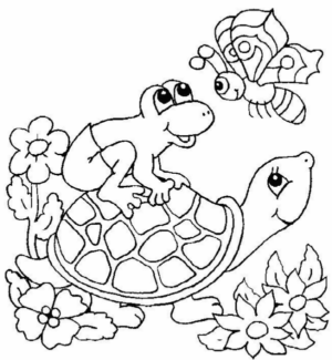 Disegno di rana da stampare e colorare 113